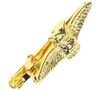 FOYTOKI Men's Gold Owl Tie Clip Durable Business Suit Bar Clip Elegant Regular Tie Accessory for Wedding Groom Gift