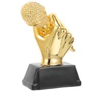 FOYTOKI Microphone Practical Competition Trophy Singing for Resin Award Use and Realistic Design and Suitable for Elementary School Award Ceremonies and Office Display