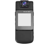 FOYTOKI Mini Body Worn Camera with 1.54-inch Screen and Rotatable Lens, Portable Outdoor Video Recorder with 1000mah Battery, High-definition 3840x2160p Recording for Travel and Security