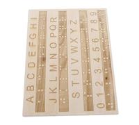 FOYTOKI Montessori Wooden Tracing Board for Tactile Learning Educational Alphabet and Number Tool for Blind Engaging Digital Format for All Ages