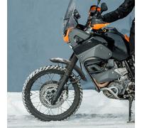 FOYTOKI Motorcycle Front Wheel Mudguard Sand 16-18 Inch Iron Mudguard with Brackets, Black Motorbike Mud Flap Preventing Mud and Water Splashes, Sturdy for Motorcycles