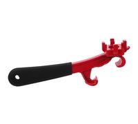 FOYTOKI Multi-Function Plastic Bucket Lid Wrench Opener for Paint Buckets Heavy-Duty Screw Lid Tool with Iron Construction for Easy Manual Bung Nut Opening in Home Improvement