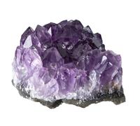 FOYTOKI Natural Amethyst Crystal Cluster Decorative Stone Multi-Function Raw Gemstone for Home Office Wedding Crafting and Elegant Ornament