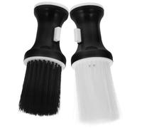 FOYTOKI Neck Duster Brush Comfortable Feeling for Hair Cutting 2pcs with Plastic Handle and Soft Fiber Bristles, Easy Cleaning of Dust or Broken Hair for Hairdressing and Barber Use