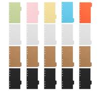 FOYTOKI Paper Index Dividers 20Pcs A6 6-Hole Binder Tabs for Loose-Leaf Notebooks and Category Pages