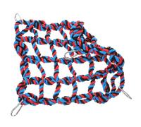 FOYTOKI Parrot Climbing Net Rope Ladder Pet Hanging Net for Medium and Large Birds Bite-Resistant Easy Install Bird Cage Accessory Promotes Physical and Mental Health