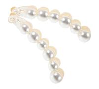 FOYTOKI Pearl Claw Clips 4.13 Inch Banana Style Acrylic Plastic Hair Clips 2pcs Secure Hold Hair Accessories for Women Special Occasions Various Hairstyles