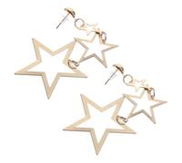 FOYTOKI Pentagram Star Dangle Earrings for Women Stylish Spliced Design Versatile Party and Wedding Accessory Elegant Temperament Jewelry