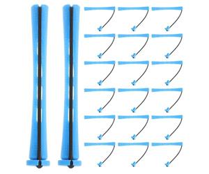 FOYTOKI Plastic Hair Curling Rods Smooth Surface and Burrfree Finish for Short Hair 30pcs with Caps and Elastic Bands Prevents Slipping, Lasting Results, for Travel and Party Styling
