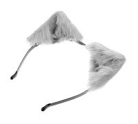 FOYTOKI Plush Gray Cat Ear Headband Cosplay Hair Wear Unique Girl Hairband Party Festival Accessory for Anime and Lolita Fashion