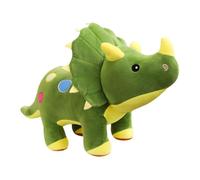 FOYTOKI Plush Triceratops 40cm Green Dinosaur Stuffed Animal Pillow Soft Plush Doll for Birthday