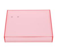 FOYTOKI Portable Eyelash Storage Case False Eyelash Box 6.5x5.5x2.5inch Lightweight Pink Acrylic for Women Office Dating with Inner Tray