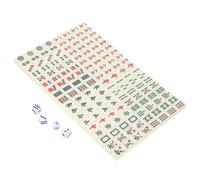 FOYTOKI Portable Mini Mahjong Set with Dices and Complete Accessories, Lightweight Abs and Imitation Leather Material, Easy to Carry for Travel, Home and Parties, for Mahjong Lovers