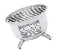 FOYTOKI Portable Stainless Steel Camping Bbq Stove with Heat Resistant Tri-leg Design, Lightweight and Foldable for Outdoor Camping and Picnics,