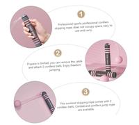 FOYTOKI Premium Cordless Weighted Jump Rope with Ropeless Balls for Fitness Training Heavy Skipping Rope for Indoor Cardio Exercise and Fat Burning