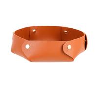 FOYTOKI Pu Folding Dice Tray Large Brown Desktop Storage Plate Portable Pu Dice Holder for Tabletop Game Accessories and Home Use