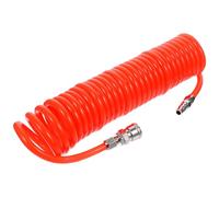 FOYTOKI PU High Pressure Telescopic Spring Air Compressor Hose 10X6.5Mm 6M with Connector Flexible Pneumatic Spring Tubing for Industrial Air Tools