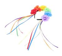 FOYTOKI Rainbow Flower Headband for Women Decorative Floral Hair Hoop for Parties Festivals and Outdoor Events Comfortable and Durable Design for Every Occasion