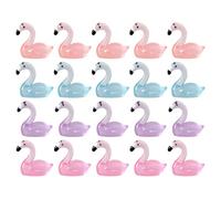 FOYTOKI Resin Flamingo Figurines with Realistic Design and Fine Workmanship 20pcs Miniature Garden Ornaments Sturdy and Not Easily Broken, for Outdoor Miniature Garden Decoration