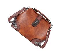 FOYTOKI Retro Single-shoulder Bag Pu Material Brown Elegant Fashionable All-match Handbag Easy to Carry and Hold Easy to Open and Close