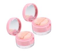 FOYTOKI Reusable Makeup Powder Case Set with Mirror Mini Travel Loose Powder Box 3g 5g with Puff for On-the-go Touch-ups