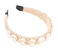 FOYTOKI Seashell Hair Accessories Decorative Hairband Braided Headbands for Women Elegant Baroque Style Hemp Rope Shell Headband Easy to Put on Take off Carnivals and Party Decor