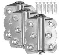 FOYTOKI Self Closing Door Hinges in Silver 3pcs Stainless Steel 2.7 Inch Spring Loaded Hinges with Stable Installation and Good Load-Bearing Capacity for Residential Doors