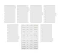 FOYTOKI Separators for Binders 6-Ring 1 Set PP Material Frosted Tabs Suitable for File Indexing and Referencing