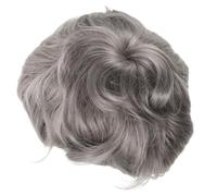 FOYTOKI Short Curly Old Woman Wig for Senior Women with Elastic Inner Net Structure and Lightweight Design, High-temperature Fiber Material for Daily Use and Community Activities