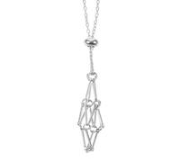 FOYTOKI Silver Metal Crystal Necklace for DIY Jewelry Making with Adjustable Cage Pendant Holder Lightweight and Skin-friendly, Gift Choice Bracelets for Creating Unique Necklaces