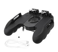 FOYTOKI Six-finger Mobile Game Trigger Handle Phone Gaming Controller for Enhanced Gameplay Compatible with Phones up to Lightweight and Portable Design