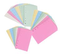 FOYTOKI Six-hole Loose-leaf Notepad Refill Paper Set with A5 Lined, A6 Lined and Blank Pages, Easy to Insert Practical Paper for Students Suitable for Travel and Painting