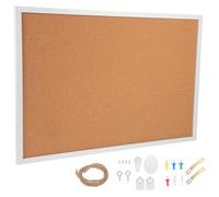 FOYTOKI Small Cork Board Notice Board for Office and Home Wooden Frame with Nails for Hanging and Corks for Important Information and Reminders