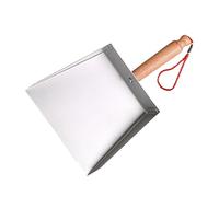 FOYTOKI Small Stainless Steel Dustpan Mini Metal Tabletop Dust Pan Short Handle for Household Cleaning and Children's Use