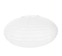 FOYTOKI Small White Paper Lantern Lamp Shade Saucer Shape Pendant Light Bulb Cover Decorative Light Shade for Indoor Party and Wedding Ceiling Lamp Decor