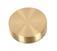 FOYTOKI Solid Brass Round Paperweight Creative Calligraphy Desk Accessory for Office and Home Metal Paper Holder for Chinese Character Practice and Traditional Art