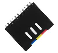 FOYTOKI Spiral Notebook with 3 Tabs, Mini Work Planner Notebook, Black Pp Paper Iron, No Bleeding, Organised Sections, Academic Organisation, On-the-go Use Random Color