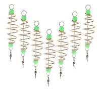 FOYTOKI Spring Fishing Bait Cage that Melts within Specified Time Olive Shape 24pcs with Luminous Beads Carbon Steel Feeder Fishing Tackle Stable Bait Holder and Contestants
