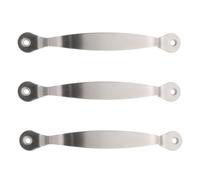 FOYTOKI Stainless Steel Board Handles Set 3pcs Medium Size 123mm Length Smooth Integrated Surface for Kitchen Use