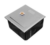 FOYTOKI Stainless Steel Socket Cover, Lockable Outlet Box, Weatherproof Outdoor Wall Mounted Power Outlet Protector, Silver, for Offices and Outdoor Use