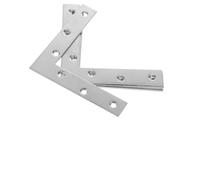 FOYTOKI Steel Angle Brackets L-Shaped 4pcs Stainless Steel Flat Corner Braces 2mm Thick Versatile and Extra Strength for Panels Made of Wood Materials for Professional Use and DIY