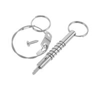 FOYTOKI steel clevis pin quick release marine safety pin Stainless Steel bimini top pin kit with Rope secure locking marine application for boat deck hinge