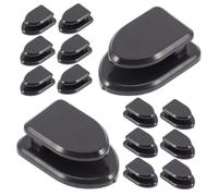 FOYTOKI Storage Organizer Adhesive Car Hooks 20pcs Black ABS PP Multi-Functional Invisible Small Hooks for Interior Accessories