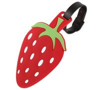 FOYTOKI Strawberry Luggage Tag Compact Suitcase Identifier Label Bag Tag for Checked Travel Baggage with Reusable Cartoon Design