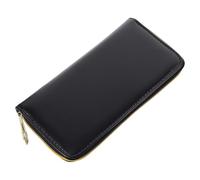 FOYTOKI Sturdy Leather Scissor Case with 2 Slots Portable Organizer for Hairdressers Barbers Suitable for Salon and Travel