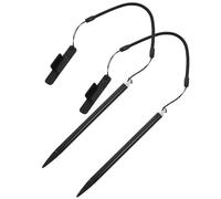 FOYTOKI Stylus Pens for Touchscreen 2pcs with ABS Construction and Ergonomic Design for Car Navigation and POS Systems Black with Pen Clip and Anti-loss Lanyard