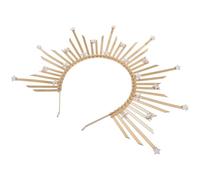 FOYTOKI Sunburst Crown Headband for Women Gothic Goddess Halloween Cosplay Hair Accessory Sun Headband for Dress