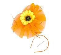 FOYTOKI Sunflower Fascinator Headband for Women Flower Headband Tea Party Accessory Elegant Church Hat