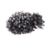 FOYTOKI Synthetic High Puff Curly Ponytail Wig Bangs, Grey Drawstring Afro Hairpiece for Women Cosplay and Party Use