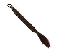 FOYTOKI Synthetic Long Straight Hair Extensions Ponytail Double Ponytail Braided Extension Heat-resistant Women Hair